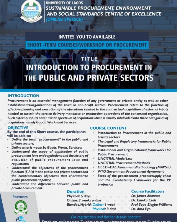 Introduction to Procurement in the Public and Private Sectors