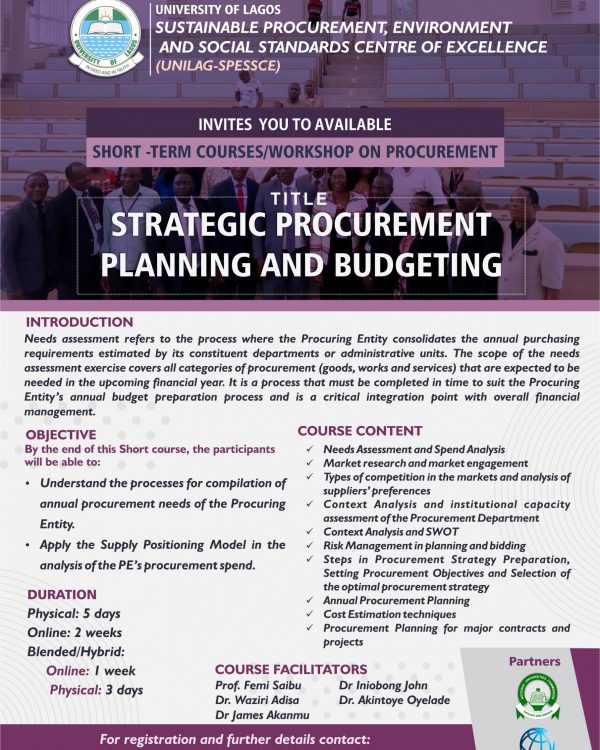 Strategic Procurement Planning and Budgeting